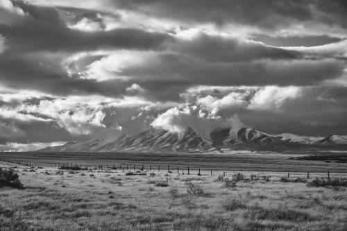 Black and white mountain in Utah