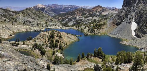Alpine lake, Minarets, Sierra Nevada Mountains