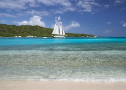 Sailboat in Tobago Cays, Grenadines